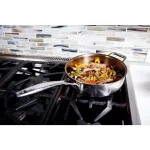 Swiss Diamond Premium Clad 5.3 qt. Stainless Steel Saute Pan with Glass Lid, 12.5 inch thumbnail 3