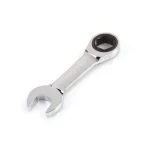 TEKTON 17 mm Stubby Ratcheting Combination Wrench, 6-Point Box End thumbnail 1