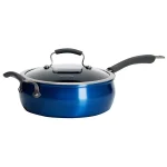 Epicurious 6 qt. Hard-Anodized Aluminum Nonstick Stock Pot with Glass Lid, Blue thumbnail 1