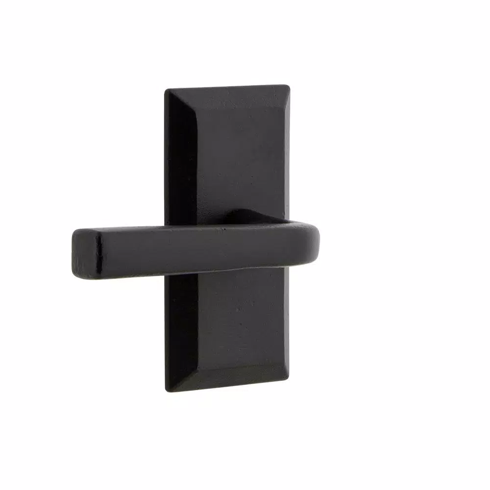 Unbranded Ageless Iron Vale Plate Double Dummy Lever with Lance Door Lever in Black Iron