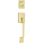 Delaney Capri Polished Brass Single Cylinder Entry Door Handleset with Round Knob thumbnail 1