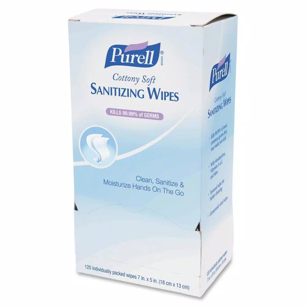 PURELL Cottony Soft Sanitizing Cleaning Wipes, 120-Count
