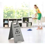 Alpine Industries 24 in. Gray Bilingual Wet Floor Sign, Two-Sided A-Frame Safety Sign thumbnail 5
