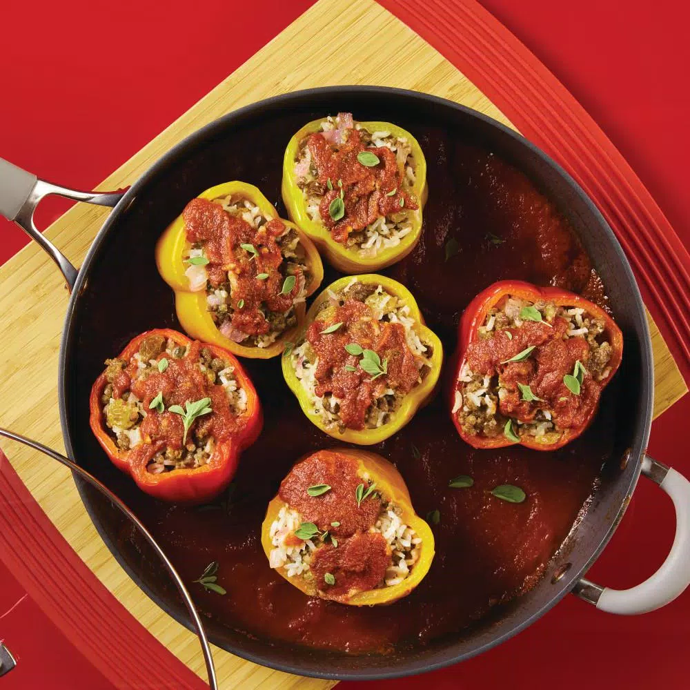 Circulon Elementum 5 qt. Hard-Anodized Aluminum Nonstick Saute Pan with Glass Lid, Oyster Gray