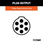 CURT 7-Way Round Trailer Connector Socket - Vehicle Side thumbnail 6