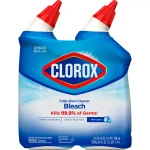Clorox Toilet Bowl Cleaner with Bleach, Rain Clean Scent, 24 oz (2-Pack) thumbnail 1