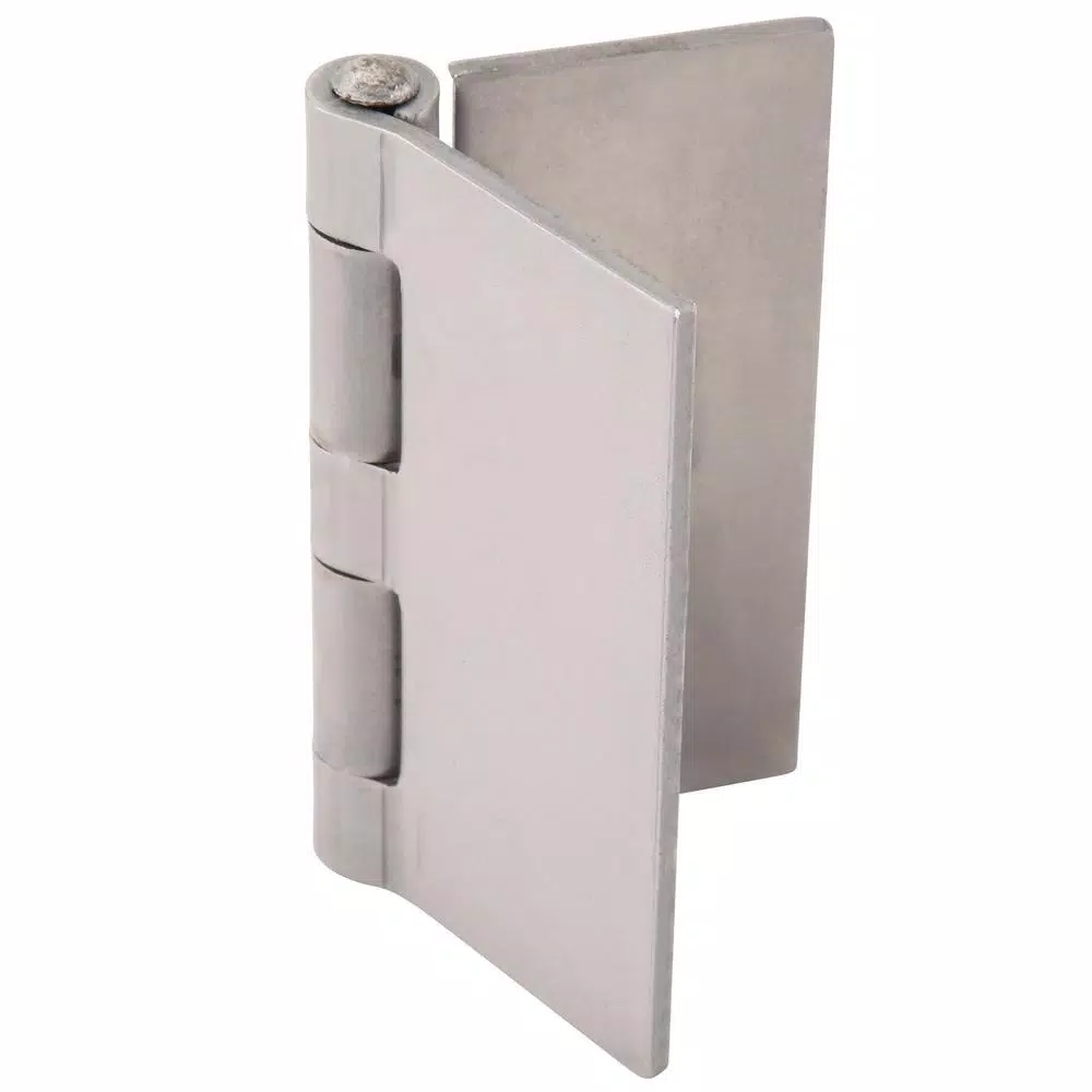 Hardware Essentials 4 in. Plain Steel Weldable Surface Hinge, Square Corner, Fixed Pin (5-Pack)