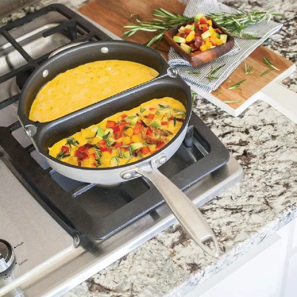 Nordic Ware Aluminum Nonstick Frittata and Omelet Pan with Hinge Design