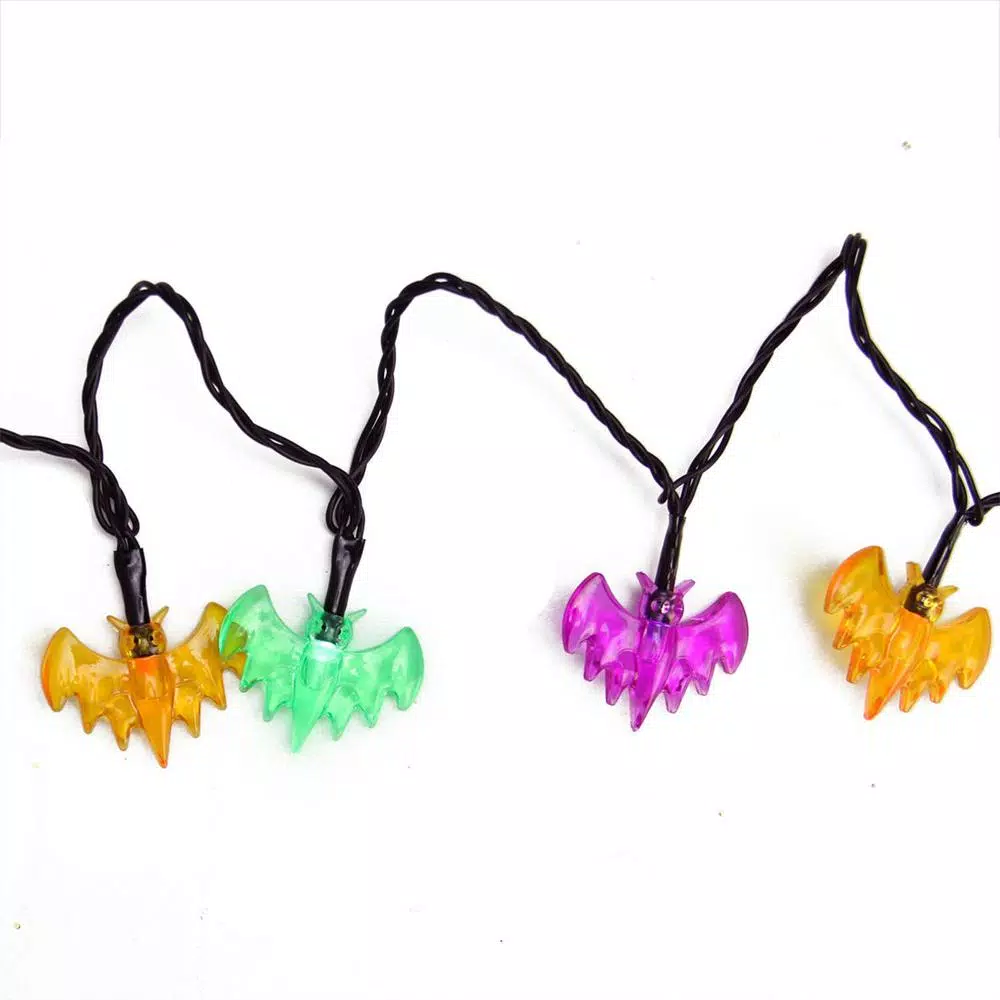 Northlight 4.75 in. LED Multi-Color Bat Halloween String Lights, 10-Set