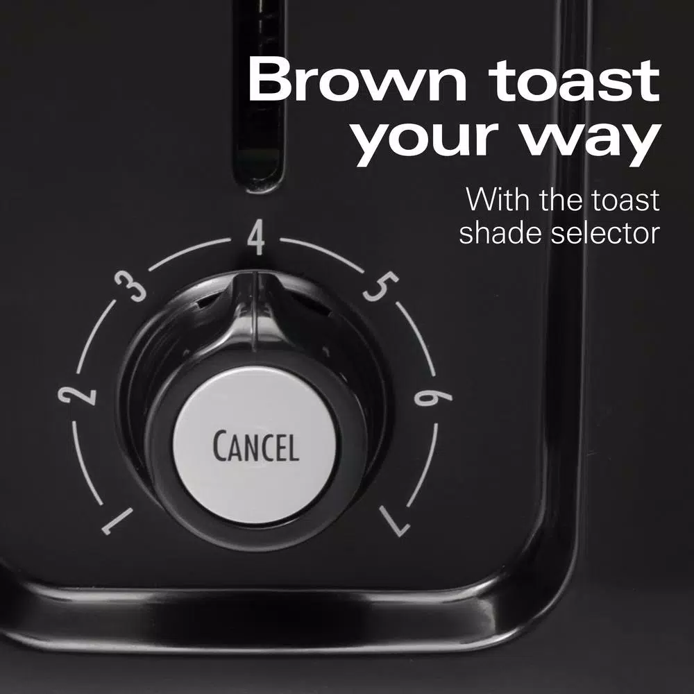Hamilton Beach 4-Slice Wide Slot Toaster, Black