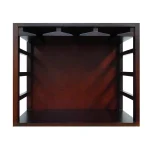 Epicureanist Stackable Hardwood Wine Glass Rack - Dark Brown Stemware Storage thumbnail 1