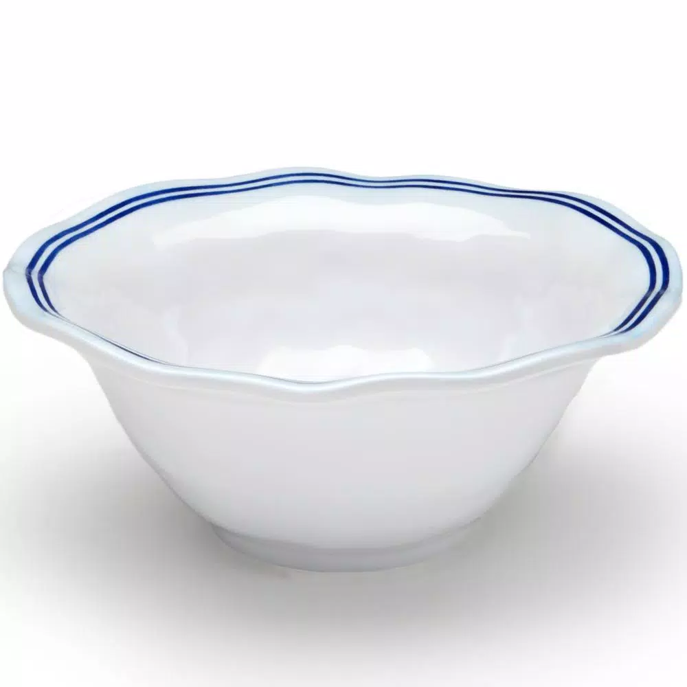 Q Squared Portsmouth 4-Piece Blue Melamine Dip Bowl Set - Coastal Nautical Design