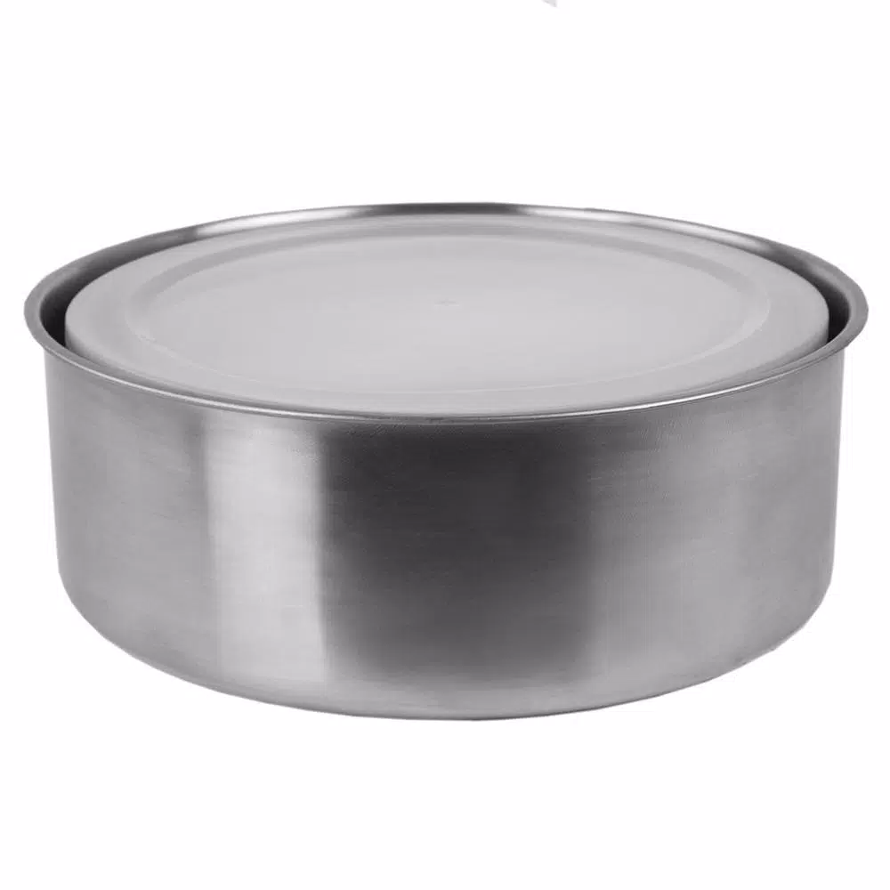 Unbranded Brushed Stainless Steel Food Storage Container Set, 5-Piece Silver Set
