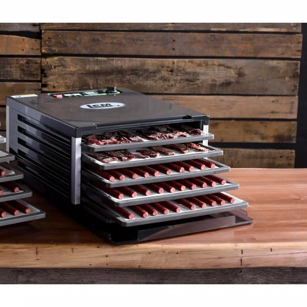 LEM 5-Tray Black Food Dehydrator with Digital Timer and Temperature Controls