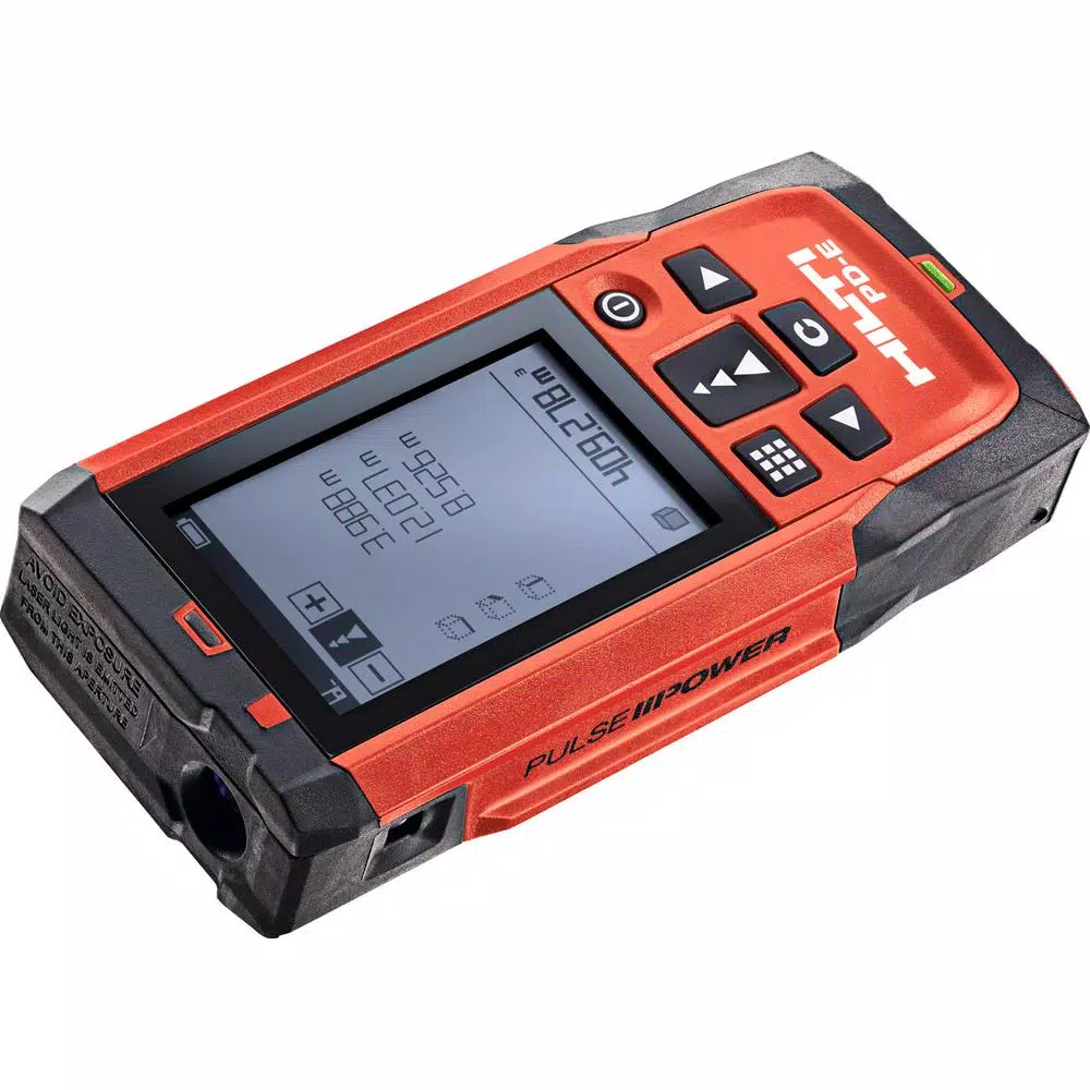 Hilti PD-E Laser Range Meter, 656 ft. Measuring Tool with E-Paper Display