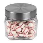 Unbranded 4-Piece Glass Canister Set with Brushed Stainless Steel Lids thumbnail 8