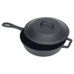 Bayou Classic 10.5 in. Cast Iron Skillet with Lid, Pre-Seasoned Black Skillet Set thumbnail 1