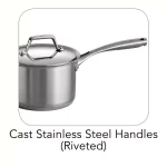 Tramontina Gourmet Prima 2 Qt. Stainless Steel Sauce Pan with Lid, Tri-Ply Base, Induction Compatible thumbnail 3