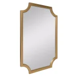 Kate and Laurel Hogan Scallop Corner Accent Mirror, Gold Contemporary Framed Wall Mirror, 24 x 36 in. thumbnail 2