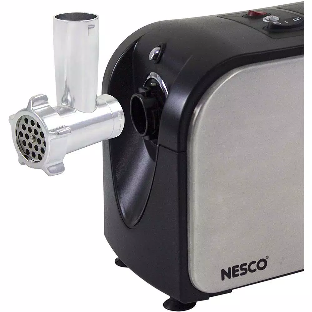 Nesco FG-180 500W Stainless Steel Electric Meat Grinder with Sausage Stuffer