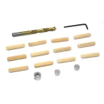 WEN 5/16 in. Wooden Doweling Kit with Titanium-Nitride Coated Brad-Point Drill Bit and 12 Fluted Birch Dowels thumbnail 1