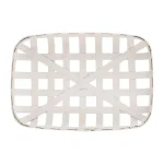 Glitzhome 30 in. H x 24 in. W White Wooden Tobacco Basket Wall Decor thumbnail 3