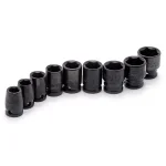Husky 3/8 in. Drive Metric Impact Socket Set, 9-Piece thumbnail 4