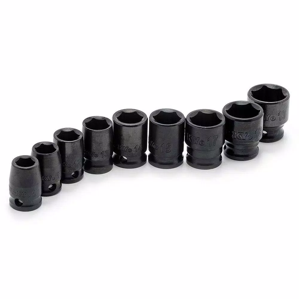 Husky 3/8 in. Drive Metric Impact Socket Set, 9-Piece