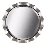 Kenroy Home Chorale 34 in. Round Silver Contemporary Accent Mirror thumbnail 1