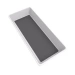 Lavish Home White Plastic Drawer Organizer Tray with Non-Slip Rubber Liner thumbnail 1
