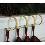 Original MantleClip Gold Glitter Steel MantleClip Stocking Holders, 2.5 in. (4-Pack) thumbnail 3