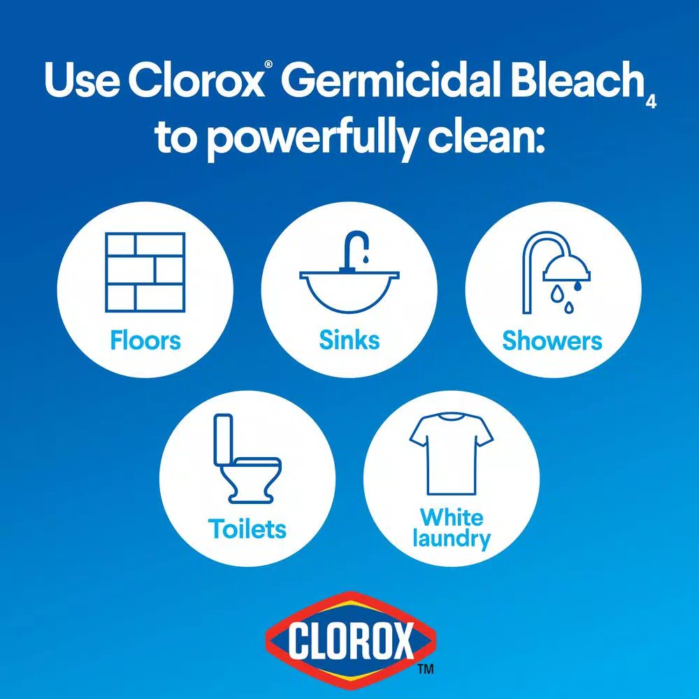 Clorox Concentrated Germicidal Bleach, 121 oz (2-Pack)