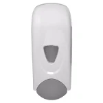 Genuine Joe Durable ABS Wall-Mount Foam Soap Dispenser with 1000 mL Capacity, White/Gray thumbnail 1