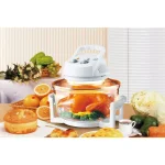 SPT 1300W White Countertop Convection Oven with Built-in Timer and Extender Ring thumbnail 8