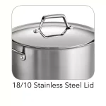 Tramontina Gourmet Prima 8 Qt. Stainless Steel Stock Pot with Lid thumbnail 4