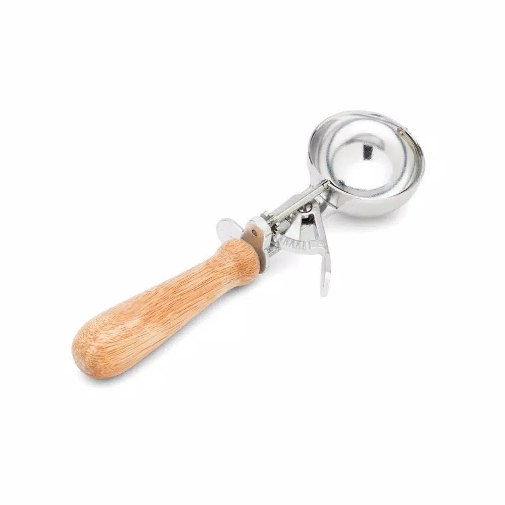 Fox Run Vintage Trigger Ice Cream Scoop with Beechwood Handle