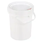Vestil 5 Gal. White HDPE Plastic Screw Top Pail with Lid thumbnail 1