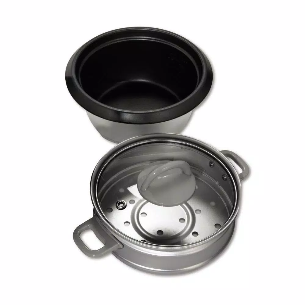 Oster 6-Cup Rice Cooker with Steaming Tray, Measuring Cup and Rice Paddle - Red
