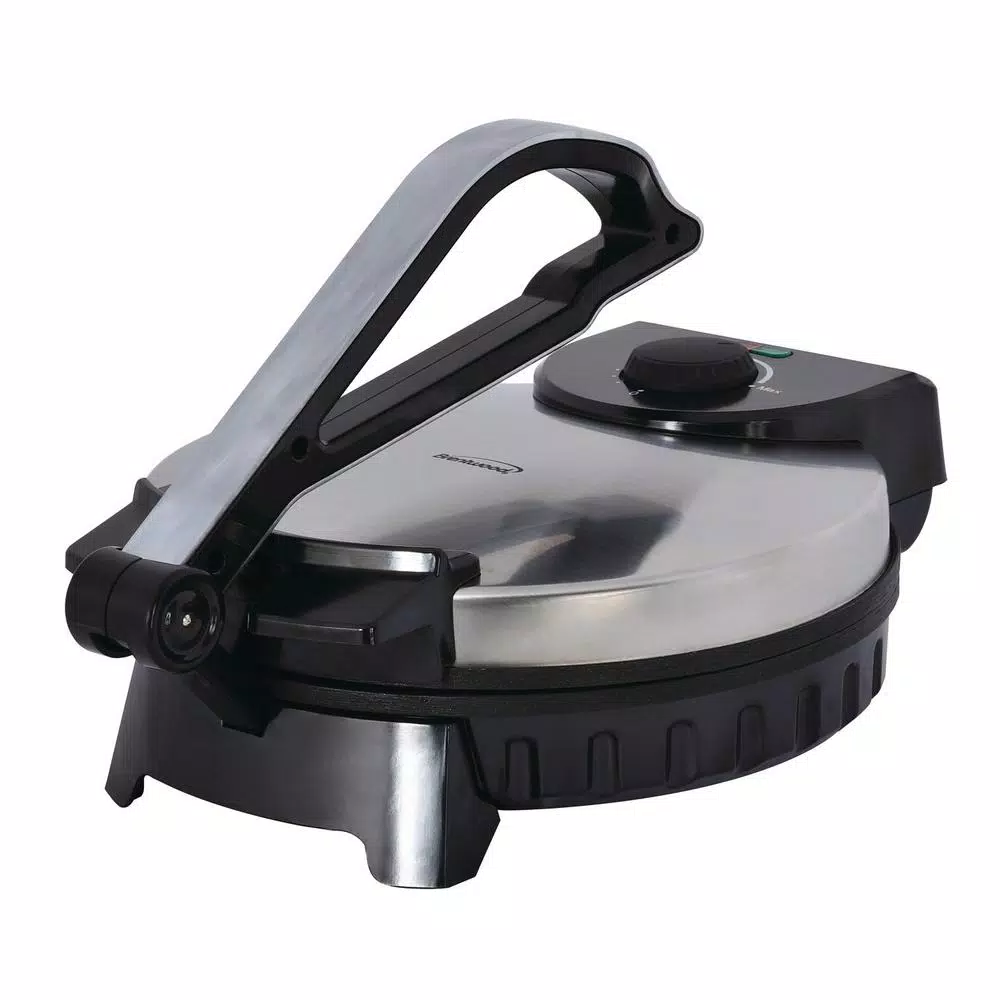 Brentwood Appliances TS-128 10 in. Nonstick Electric Tortilla Maker, Stainless Steel