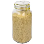 Home Basics 67 oz. Glass Canister with Marble Printed Ceramic Top and Metal Bail Lid thumbnail 3