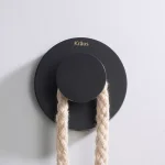 KRAUS Elie Matte Black Solid Brass Robe and Towel Hook thumbnail 9