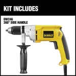 DEWALT 7.8 Amp 1/2 in. Variable Speed Reversing Corded Drill with Keyless Chuck thumbnail 2