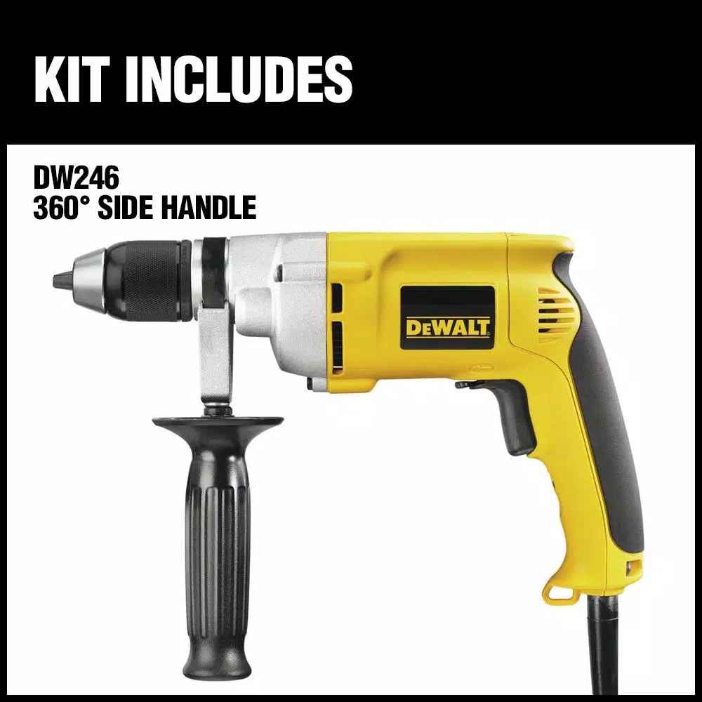 DEWALT 7.8 Amp 1/2 in. Variable Speed Reversing Corded Drill with Keyless Chuck