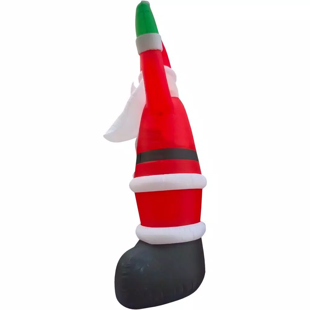 Fraser Hill Farm 20 ft. Pre-Lit Traditional Santa Christmas Inflatable