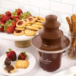 Nostalgia 3-Tier Chocolate Fountain with Auger-Style Flow, 8 oz. Capacity, Brown thumbnail 3