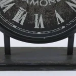 Winsome House Black Metal Vintage Table Top Clock with Roman Numerals thumbnail 6