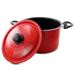 Gibson Home Granita 6 Qt. Aluminum Pasta Pot with Carbon Steel Lid, Red Speckle thumbnail 5