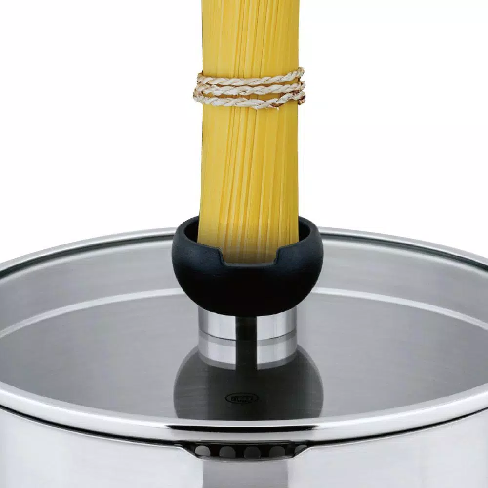 1829 Carl Schmidt Sohn ARON 1.6 qt. Stainless Steel Stock Pot with Glass Lid and Multi-Functional Utensil Holder Knob