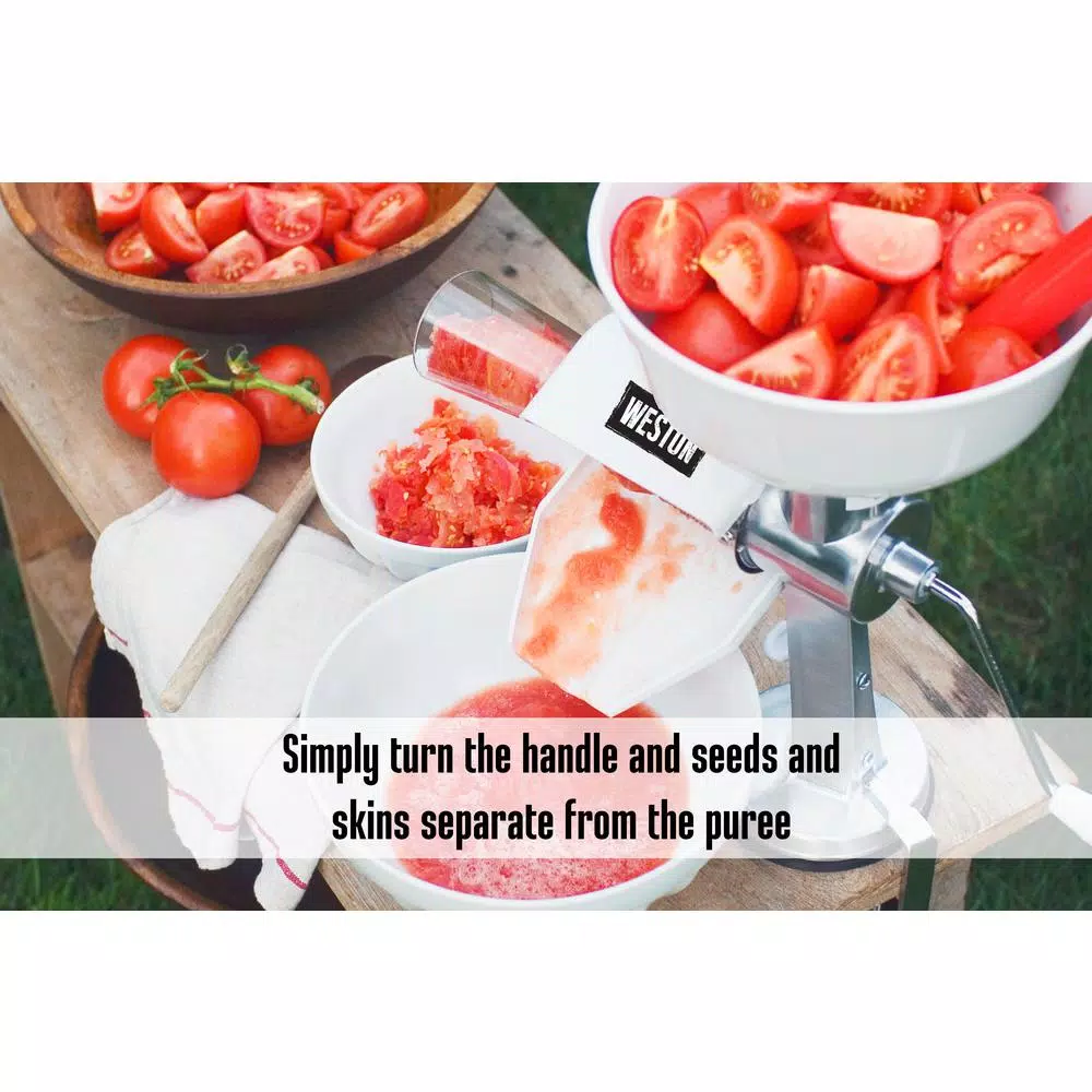Weston Tomato Strainer and Fruit Press Sauce Maker with Stainless Steel Screen