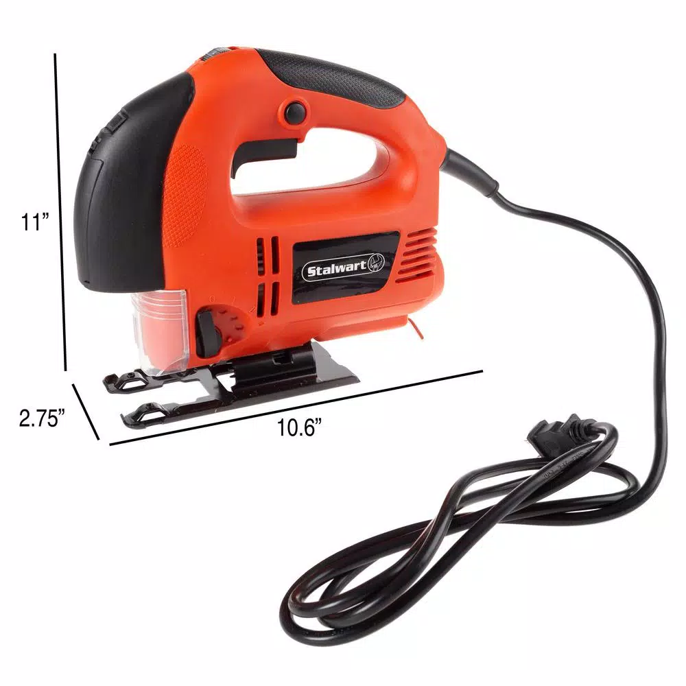 Stalwart 5 Amp Variable Speed Corded Electric Jig Saw with Laser Guide and LED Light